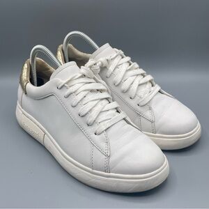 Kate Spade White and Gold Sneakers